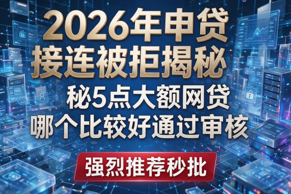 2026年申贷接连被拒揭秘5点大额网贷哪个比较好通过审核强烈推荐秒批!