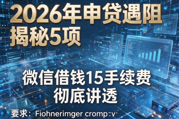 2026年申贷遇阻揭秘5项微信借钱15手续费彻底讲透!