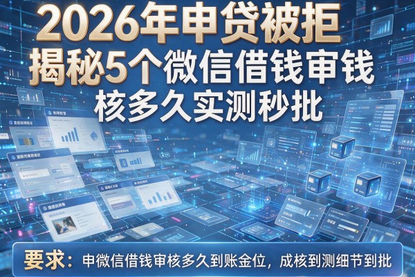 2026年申贷被拒揭秘5个微信借钱审核多久到账实测秒批！