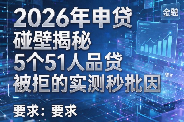 2026年申贷碰壁揭秘5个51人品贷被拒的原因实测秒批!