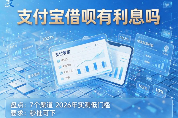支付宝借呗有利息吗 盘点7个渠道2026年实测低门槛秒批可下!