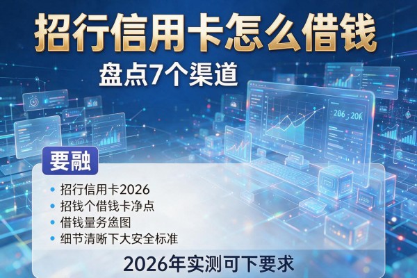 招行信用卡怎么借钱盘点7个渠道2026年实测可下!