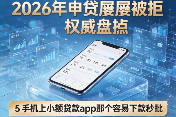 2026年申贷屡屡被拒权威盘点5手机上小额贷款app那个容易下款秒批!