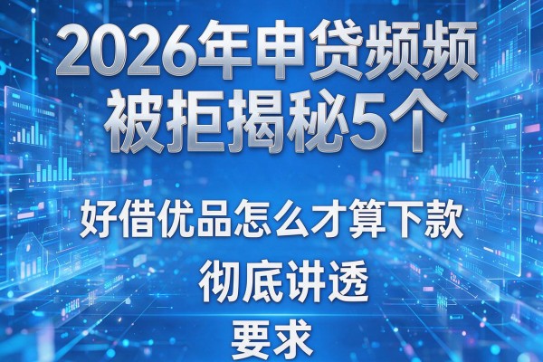 2026年申贷频频被拒揭秘5个好借优品怎么才算下款权威解析彻底讲透!