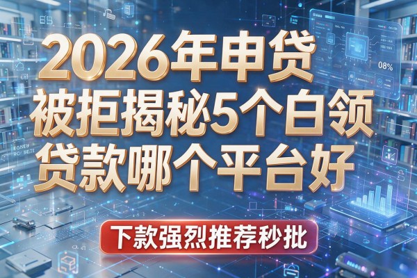 2026年申贷被拒揭秘5个白领贷款哪个平台好下款强烈推荐秒批!