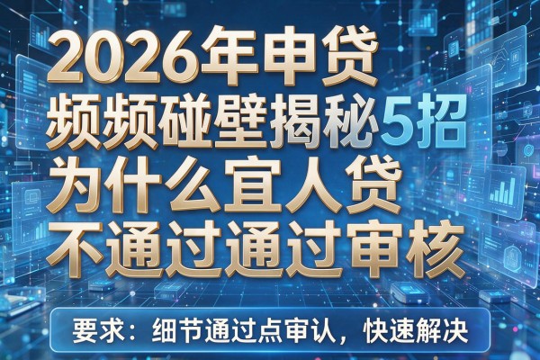 2026年申贷频频碰壁揭秘5招为什么宜人贷不通过审核快速解决！