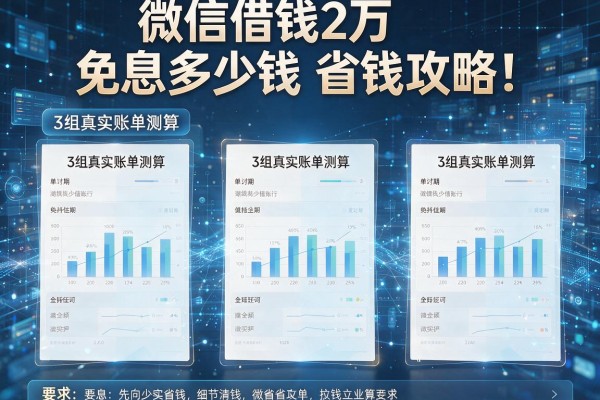 3组真实账单测算微信借钱2万免息多少钱省钱攻略!