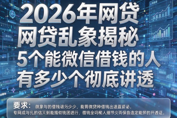2026年网贷乱象揭秘5个能微信借钱的人有多少个彻底讲透!