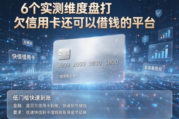 6个实测维度盘点欠信用卡还可以借钱的平台,低门槛快速到账!