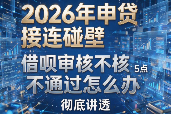 2026年申贷接连碰壁揭秘5点借呗审核不通过怎么办彻底讲透！