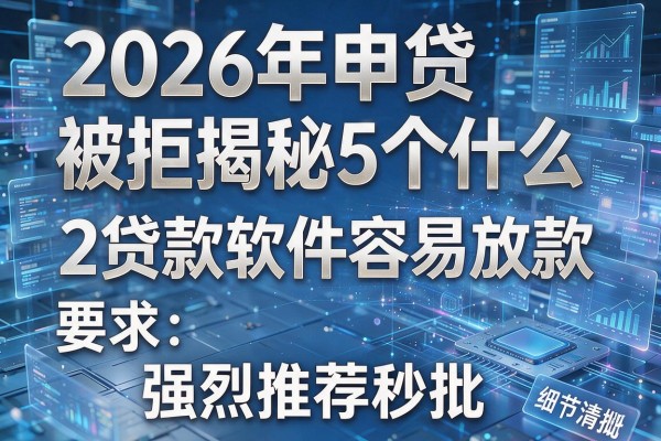 2026年申贷被拒揭秘5个什么贷款软件容易放款强烈推荐秒批!