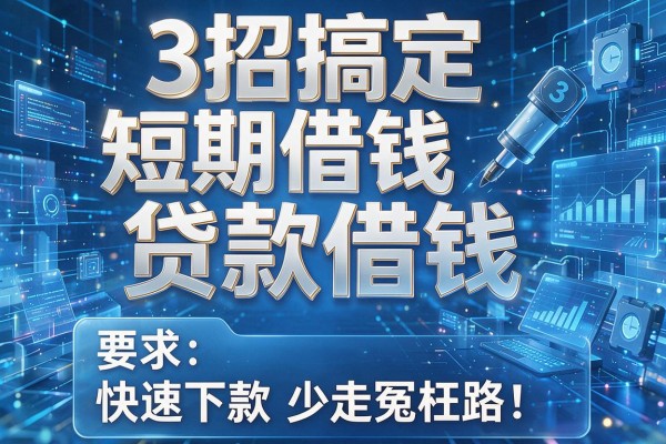 3招搞定短期借钱贷款借钱,快速下款少走冤枉路!