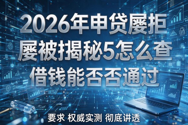 2026年申贷屡屡被拒揭秘5怎么查借钱能否通过网贷权威实测彻底讲透!