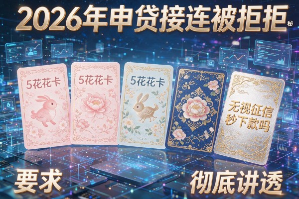 2026年申贷接连被拒揭秘5花花卡能无视征信秒下款吗彻底讲透!