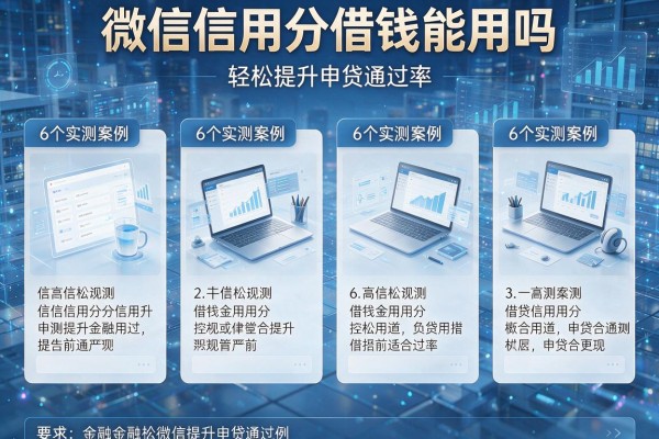 6个实测案例理清微信信用分借钱能用吗,轻松提升申贷通过率!