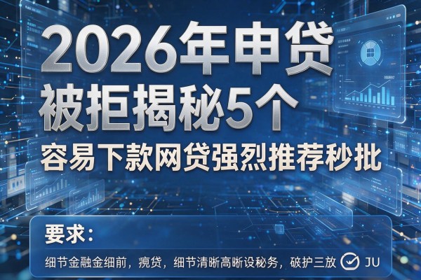 2026年申贷被拒揭秘5个容易下款网贷强烈推荐秒批!