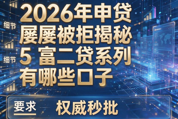 2026年申贷屡屡被拒揭秘5富二贷系列有哪些口子权威秒批!