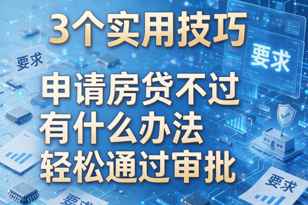 3个实用技巧揭秘申请房贷不过有什么办法轻松通过审批!
