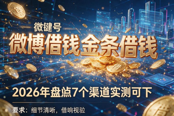 微博借钱和金条借钱 2026年盘点7个渠道实测可下!