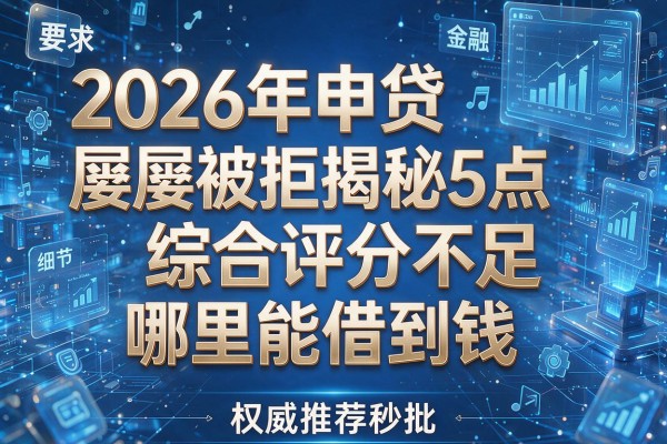 2026年申贷屡屡被拒揭秘5点综合评分不足哪里能借到钱权威推荐秒批!