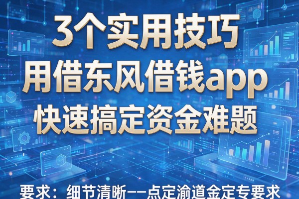 3个实用技巧用借东风借钱app,快速搞定资金难题!