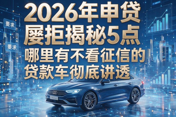 2026年申贷屡拒揭秘5点哪里有不看征信的贷款车彻底讲透！