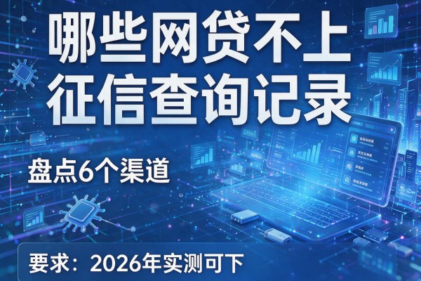 哪些网贷不上征信查询记录 盘点6个渠道2026年实测可下!