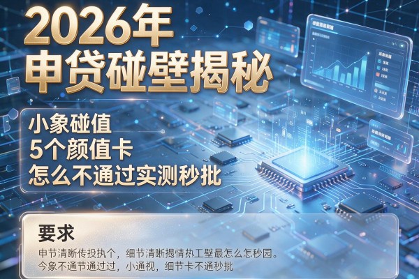 2026年申贷碰壁揭秘5个小象颜值卡怎么不通过实测秒批!
