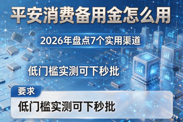 平安消费备用金怎么用 2026年盘点7个实用渠道 低门槛实测可下秒批!