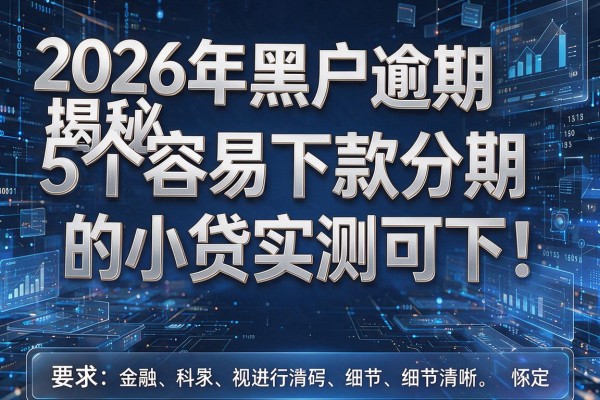 2026年黑户逾期揭秘5个容易下款分期的小贷实测可下！