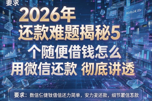 2026年还款难题揭秘5个随便借钱怎么用微信还款彻底讲透！