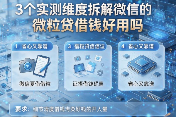 3个实测维度拆解微信的微粒贷借钱好用吗,省心又靠谱!