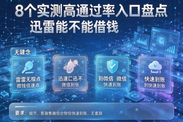 8个实测高通过率入口盘点迅雷能不能借钱到微信快速到账无套路!