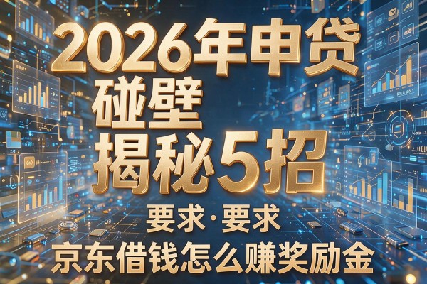 2026年申贷碰壁揭秘5招京东借钱怎么赚奖励金彻底讲透！
