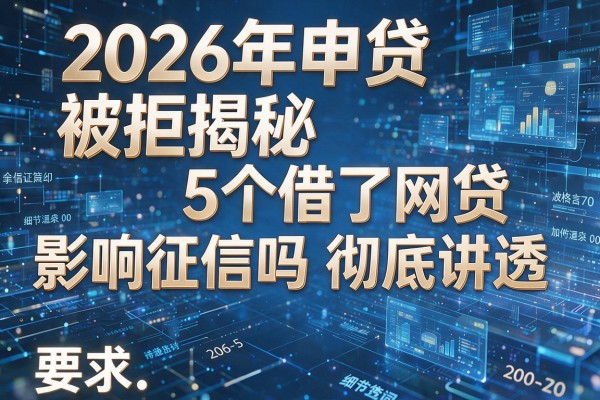 2026年申贷被拒揭秘5个借了网贷影响征信吗彻底讲透!