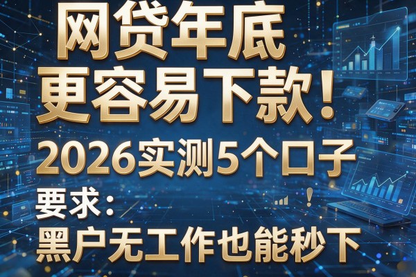 网贷年底更容易下款!2026实测5个口子,黑户无工作也能秒下!