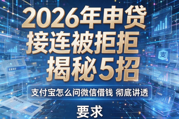 2026年申贷接连被拒揭秘5招支付宝怎么问微信借钱彻底讲透!