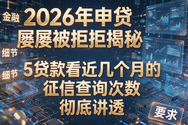 2026年申贷屡屡被拒揭秘5贷款看近几个月的征信查询次数彻底讲透!