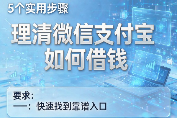 5个实用步骤理清微信支付宝如何借钱，快速找到靠谱入口！