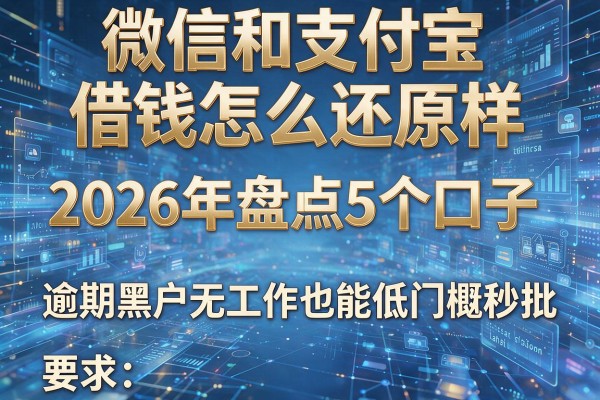 微信和支付宝借钱怎么还原样 2026年盘点5个口子 逾期黑户无工作也能低门槛秒批