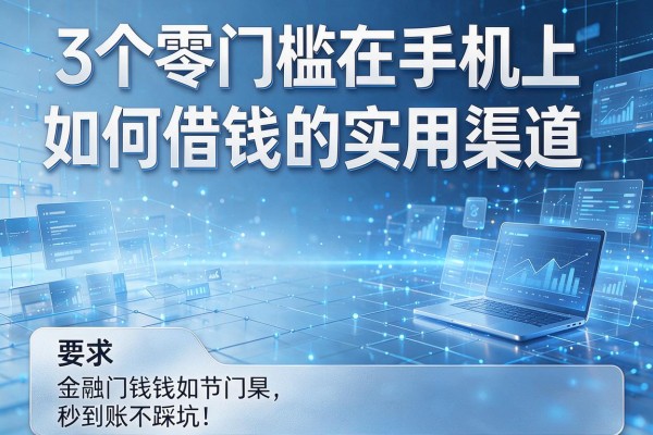 3个零门槛在手机上如何借钱的实用渠道,秒到账不踩坑!