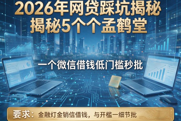 2026年网贷踩坑揭秘5个孟鹤堂一个微信借钱低门槛秒批!