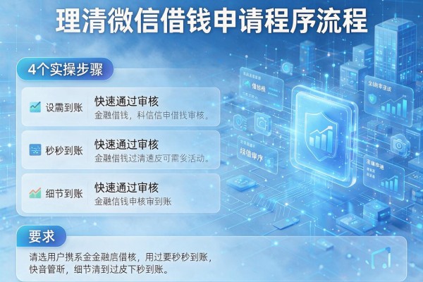4个实操步骤理清微信借钱申请程序流程,快速通过审核秒到账!
