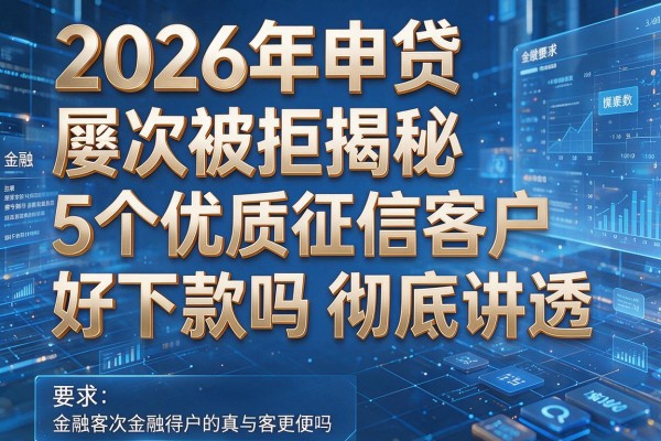 2026年申贷屡次被拒揭秘5个优质征信客户好下款吗彻底讲透!