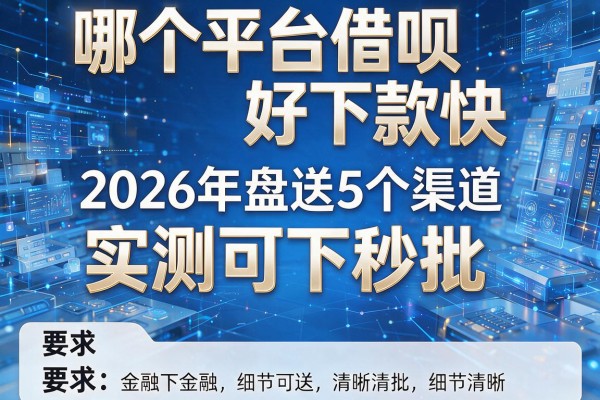 哪个平台借呗好下款快 2026年盘点5个渠道 实测可下秒批!