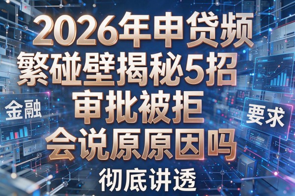 2026年申贷频繁碰壁揭秘5招审批被拒会说原因吗彻底讲透!