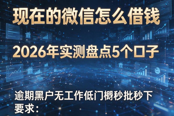 现在的微信怎么借钱 2026年实测盘点5个口子 逾期黑户无工作低门槛秒批秒下!