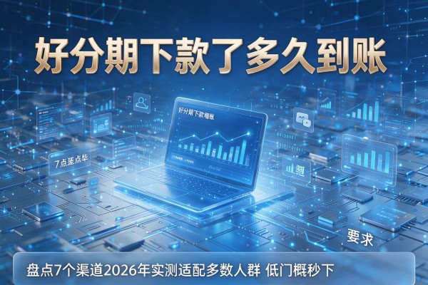 好分期下款了多久到账 盘点7个渠道2026年实测适配多数人群低门槛秒下!