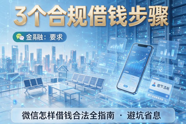 3个合规借钱步骤，微信怎样借钱合法全指南避坑省息！