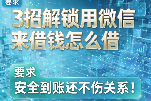 3招解锁用微信来借钱怎么借,安全到账还不伤关系!